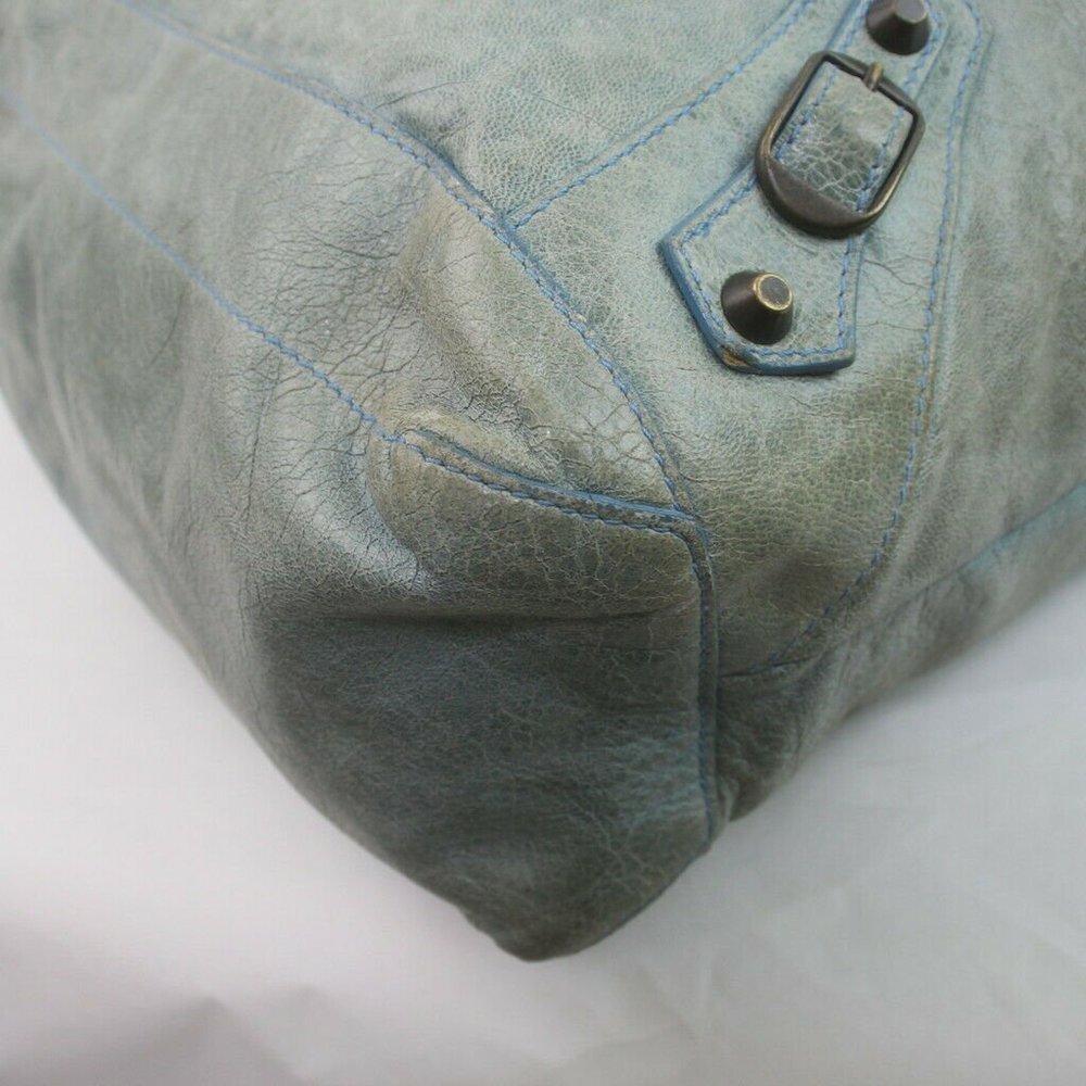 Auth Balenciaga The Day Hand Bag Green #20220B10 - Picture 5 of 9